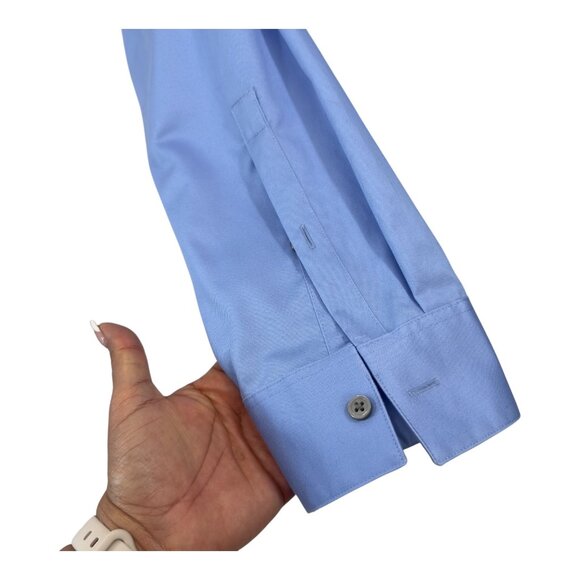 Calvin Klein Mens Infinite Non Iron Slim Fit Stretch Dress Shirt Size 2XL Blue - Picture 11 of 11